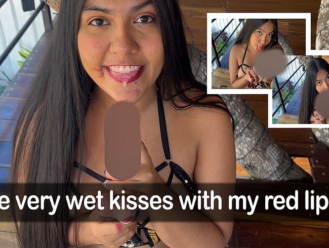 Download: AilynPenny - Einige sehr feuchte und tiefe Küsse mit meinem roten Lippenstift