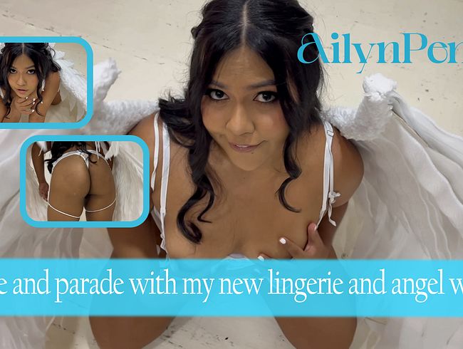 Download: AilynPenny - Ich trage wunderschöne Engelsflügel und weiße Dessous