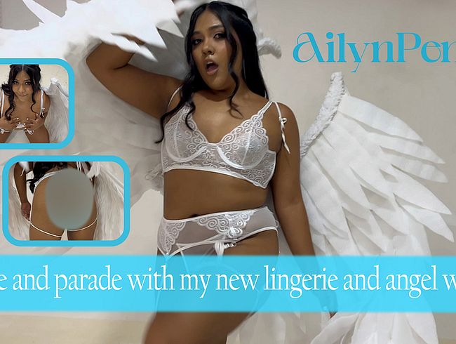 Download: AilynPenny - Ich trage wunderschöne Engelsflügel und weiße Dessous