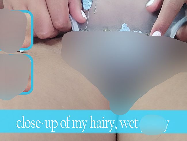 Download: AilynPenny - Nahaufnahme meiner haarigen, feuchten Muschi und eine gute Masturbation