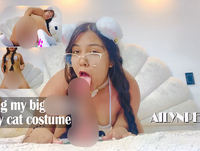 Download: AilynPenny - Ich reite in meinem Katzenkostüm auf meinem großen Dildo ...