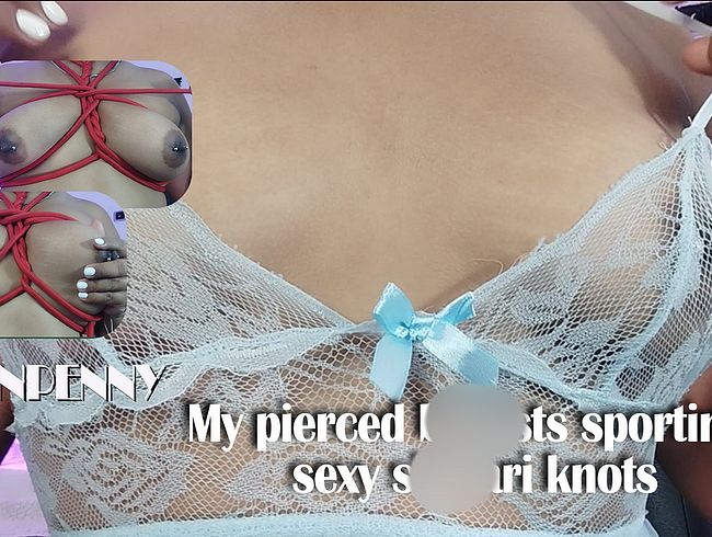 Download: AilynPenny - Meine gepiercten Brüste mit sexy Shibari-Knoten