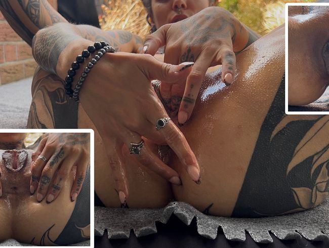 Download: Aja-Moon - Alle öligen Löcher gestopft!! Solo auf der Dachterasse !