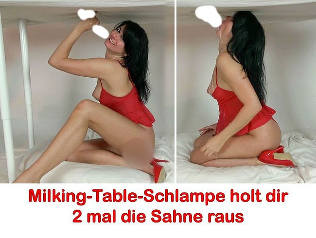 Download: Alexalexandria - Milking-Table-Schlampe holt dir 2 mal die Sack-Sahne raus!