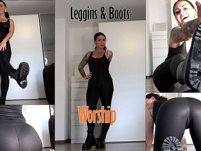 Download: Andrea18 - Leggins & Boots Worship