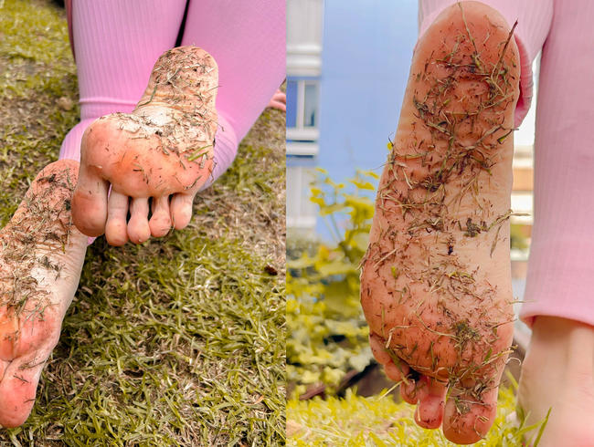 Download: AntonellaRichie - Meine Fußsohlen nach einem Barfußspaziergang im Garten *DIRTY VIDEO*