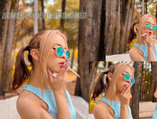 Download: AntonellaRichie - Antonella raucht eine Zigarette in einem öffentlichen Park *DIRTY TALK*