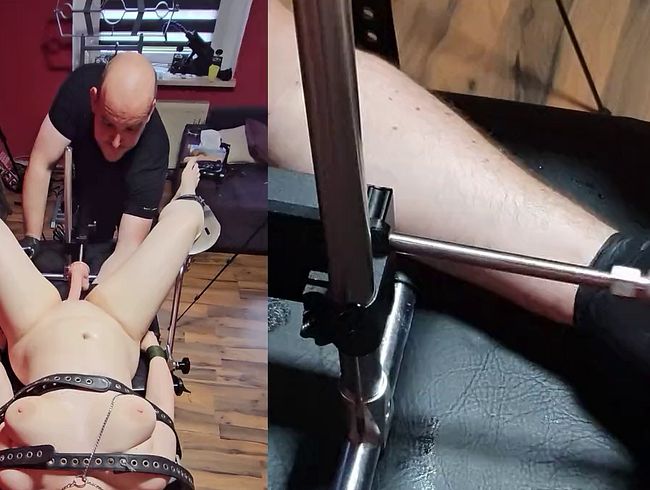 Download: BDSM-Team - Und es geht in die 2 Runde auf der Fickmaschine Sie wird Fixiert und Angefickt