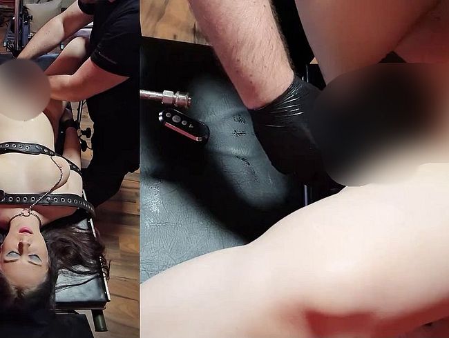 Download: BDSM-Team - Nun kommt der Dicke Schwarze Schwanz zum Einsatz auf der Fickmaschine