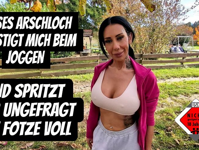 Download: Candy_Suck - Mieses Arschloch belästigt mich beim joggen, und spritzt mir ungefragt die Fotze voll.