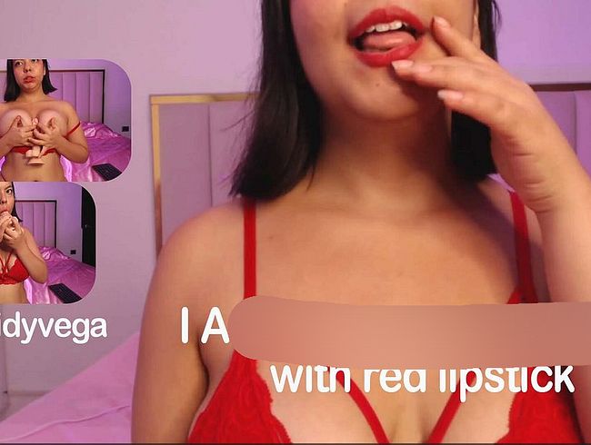 Download: CassidyVega - ein tiefer Kehlkopf-Blowjob mit rotem Lippenstift