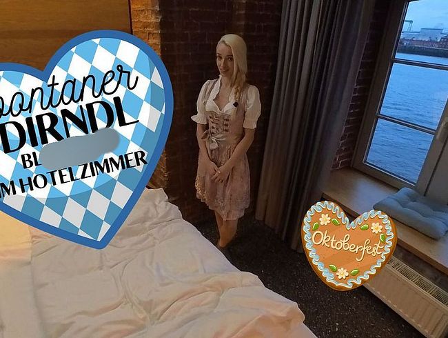 Download: CremeDeLaCreme93 - Spontaner Dirndl Blowjob im Hotelzimmer