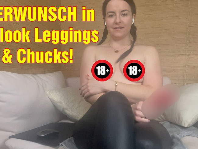 Download: EmmaSecret - USERWUNSCH in Wetlook Leggings & Chucks!