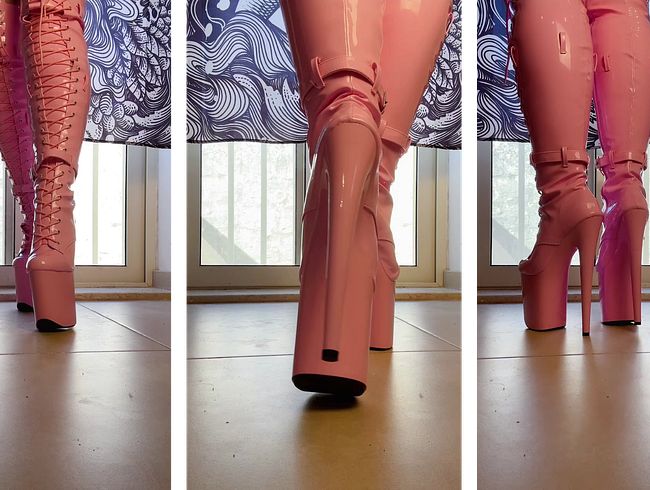 Download: Fetish_Girl - verehre meine rosa kniehohen Stiefel