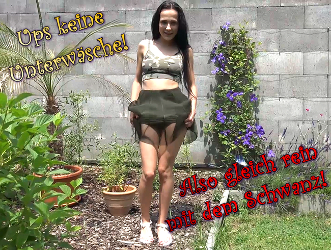 Download: FrecheLippen - Ups keine Unterwäsche! Also gleich rein mit dem Schwanz!