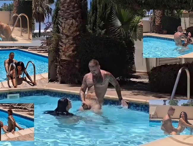 Download: Ginabae - MEIN ERSTES MAL HART IM POOL VORM HOTEL WEGGEFICKT !