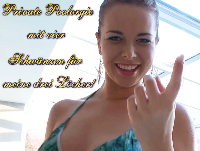 Download: Ina-Maria - Private Poolorgie mit vier Schwänzen für meine drei Löcher!