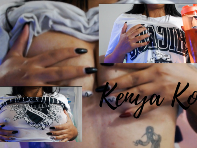 Download: KenyaKone - Nasses T-Shirt man kann meine Titten sehen