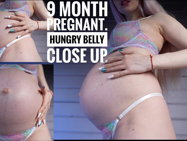 Download: KiraLoster - schwangerer Bauch ist hungrig. Necken & Nahaufnahme von sexy Blondine