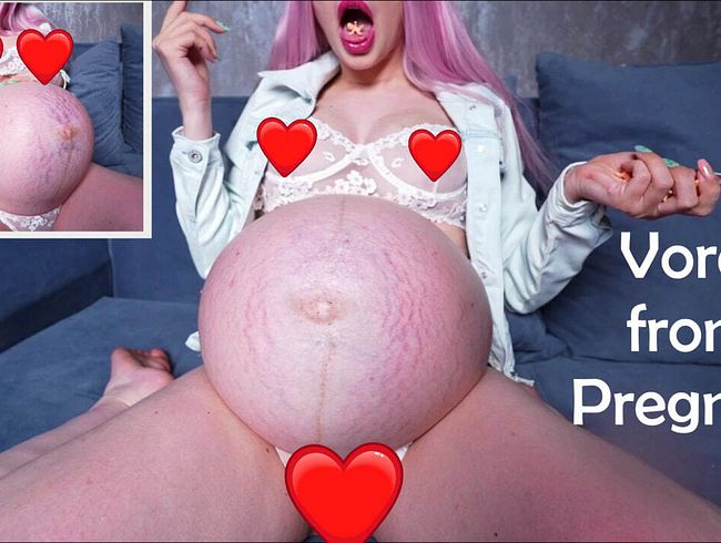 Download: KiraLoster - Schwangere vore von riesiger Riesin mit dickem Bauch
