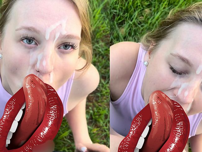 Download: KleineMaja - Mein allererster OUTDOOR BLOWJOB/DEEPTHROAT mit einem riiiiiesen BBC ??