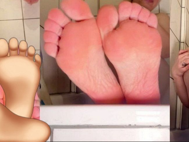 Download: Krisss234 - FUSSFETISCH-POV: Ich wichse deinen Schwanz in der Dusche mit meinen weichen Füßen und wasche sie dann