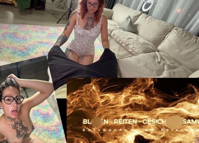 Download: KristalSkye - Blasen-Reiten-Gesichtsbesamung ! Entspannung am Feierabend !