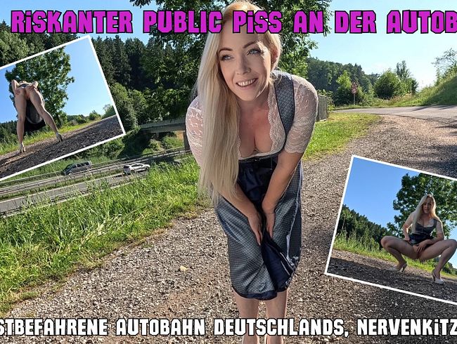 Download: Lea_Kirsch - MEGA Riskanter PUBLIC Piss an der Autobahn! Die meistbefahrene BAB Deutschlands, Nervenkitzel pur!