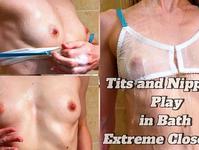 Download: Lil_Alice - Titten und Brustwarzen spielen in der Badewanne, extreme Nahaufnahme