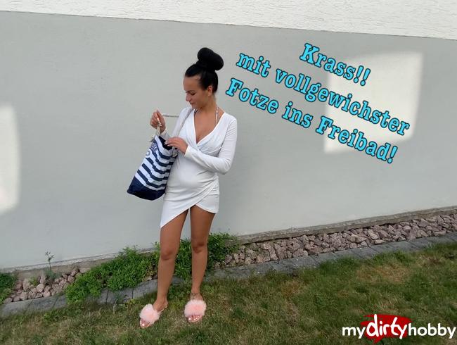 Download: Lola_Candy - Krass!! mit vollgewichster Fotze ins Freibad!