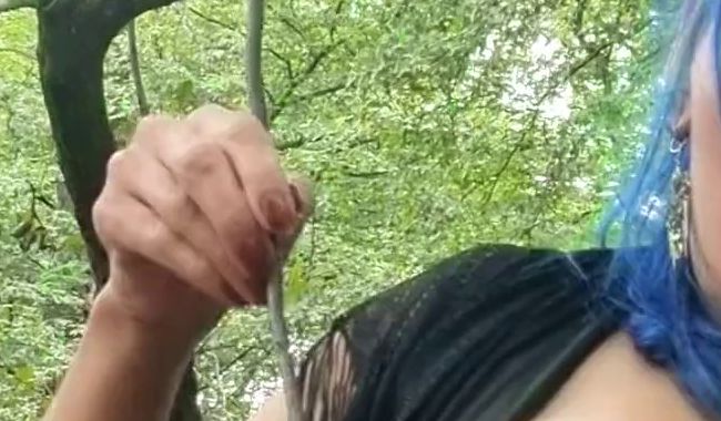 Download: Mania_Pigmilk - Fairy Witch - M*schi spanking mit Stock und B*ttplug im Wald