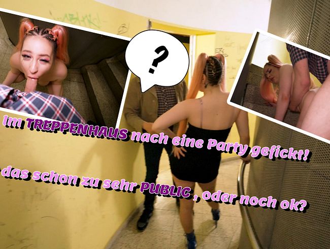 Download: Maria-Gail - WTF! Schnelle Nummer im TREPPENHAUS nach eine Party! PUBLIC!
