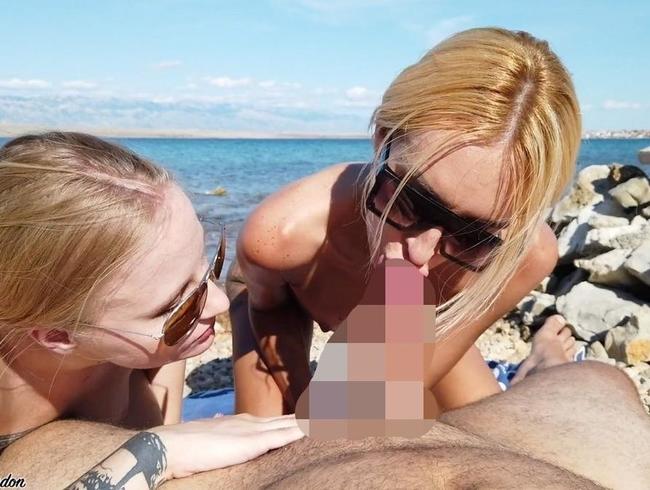 Download: Marie_Hardon - POV Blasen am FKK Strand