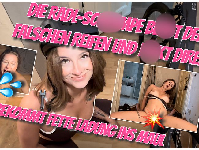 Download: MiaMinou - Die Radl-Schlampe bläst am falschen Schlauch und Fickt direkt! Spermaexplosion ins Maul !