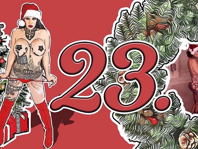 Download: MissAlessaMilano - 23. Adventskalender 2025 Weihnachtsfrau mit Dildo in Dusche