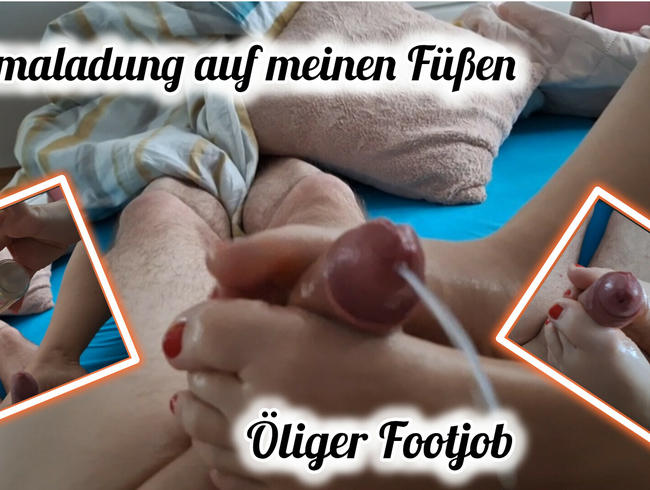 Download: MissKing - Spermaladung auf meinen Füßen, öliger Footjob