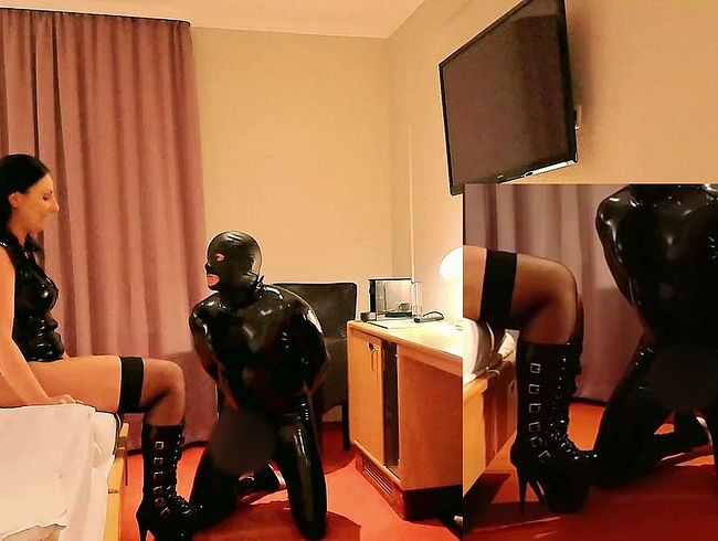 Download: Misstress-Luciana - Der Sklave bekommt richtig was seine Bälle