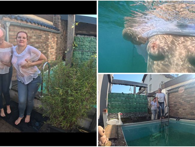 Download: MrsEssen7471 - Etwas ganz neues, mit Klamotten in den Pool gegangen