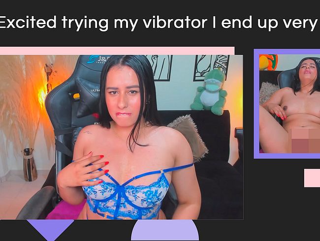 Download: Nikkyxjoy - Ich bin aufgeregt, meinen Vibrator auszuprobieren, und werde am Ende sehr nass