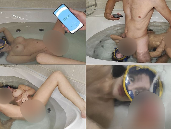 Download: Princess18xxx - Drei Minuten unter Wasser den Atem anhalten, Apnoe-Squirting-Orgasmus, Unterwasser-Blowjob mit Cumshot