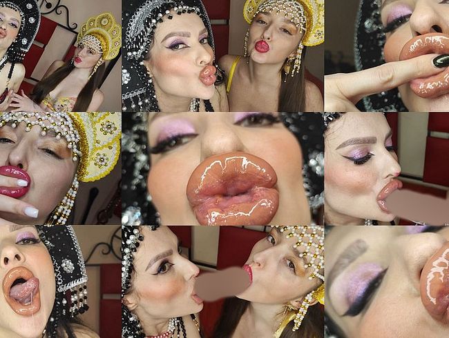 Download: Princess18xxx - Zwei Prinzessinnen verzaubern Sie mit ihren sexy Körpern und klebrigen, saftigen, glänzenden Lippenstiftküssen