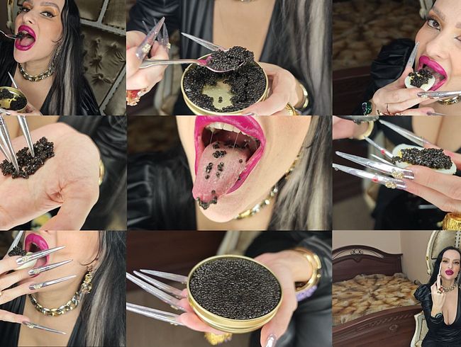 Download: Princess18xxx - Ich esse schwarzen Kaviar, necke dich mit extrem langen Stiletto-Nägeln und demütige dich.