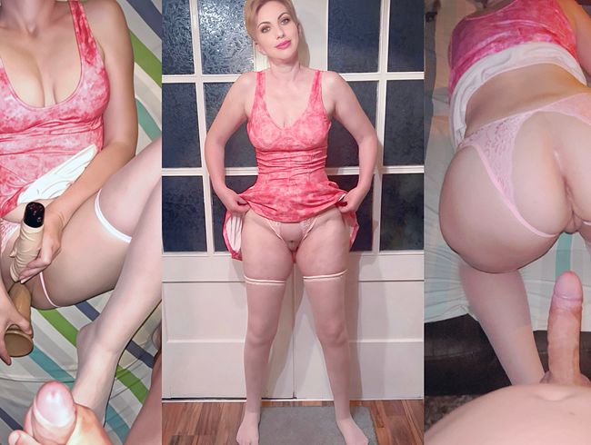 Download: SashMash-Couple - Sexfrau im rosa kleid fickt mit ehemann und dildo