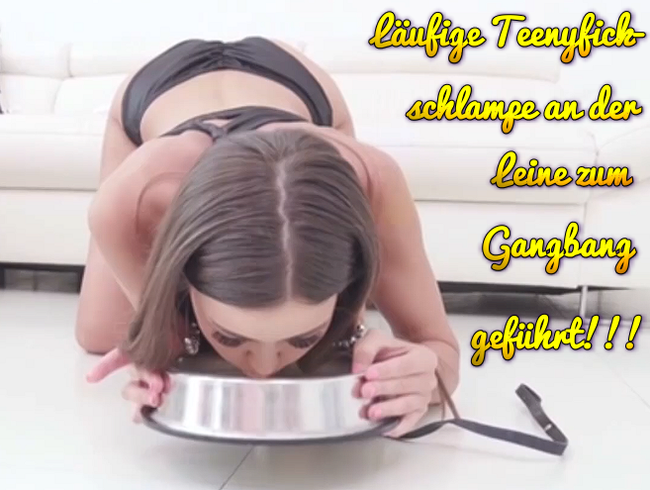 Download: Schnucki-Maus - Läufige Teenyfickschlampe an der Leine zum Gangbang geführt!!!