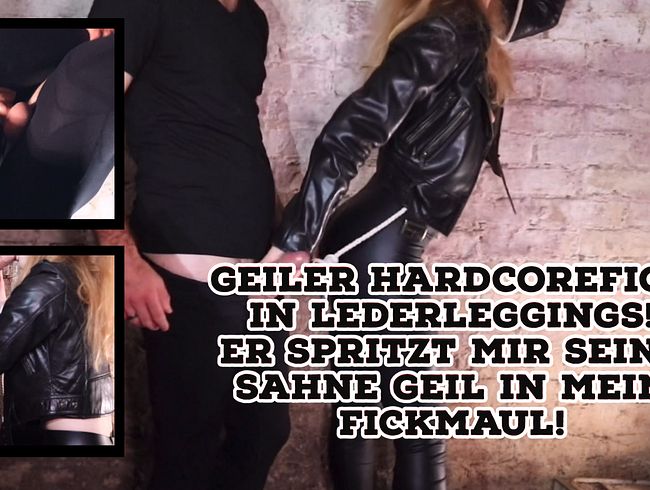 Download: Selina-Frost - Geiler Hardcorefick in Lederleggings! Er spritzt mir seine Sahne geil in mein Fickmaul!