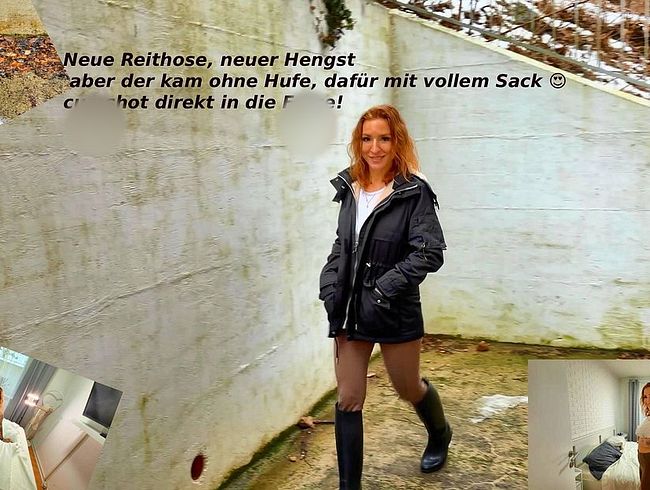Download: Sexy-Rachel - Neuer Hengst – aber der kam ohne Hufe, dafür mit vollem Sack ? cumshot direkt in die Fotze!