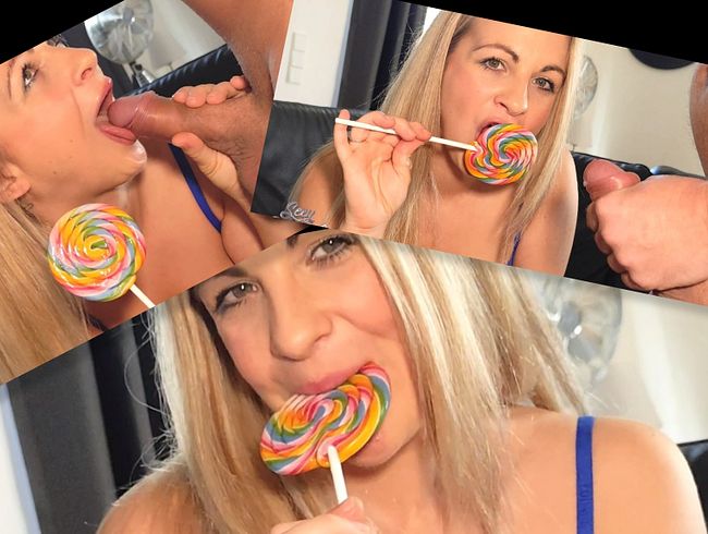 Download: SexyMilfDiana - Sugar Rush – heiß und klebrig , Er spritzt mir auf mein bunten Candy Stick