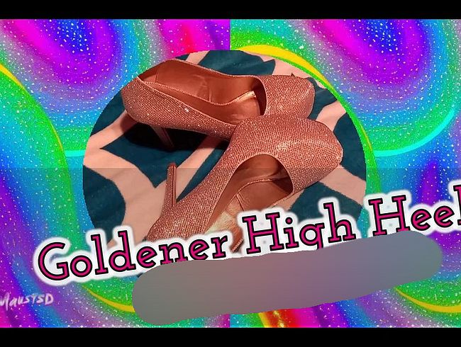 Download: Siva-maus95d - Goldener High Heels Dildo Fick!!