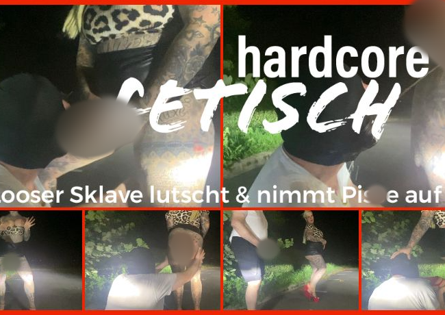 Download: SteffiBlond - hardcore FETISCH | LOOSER SKLAVE LUTSCHT & NIMMT PISSE AUF