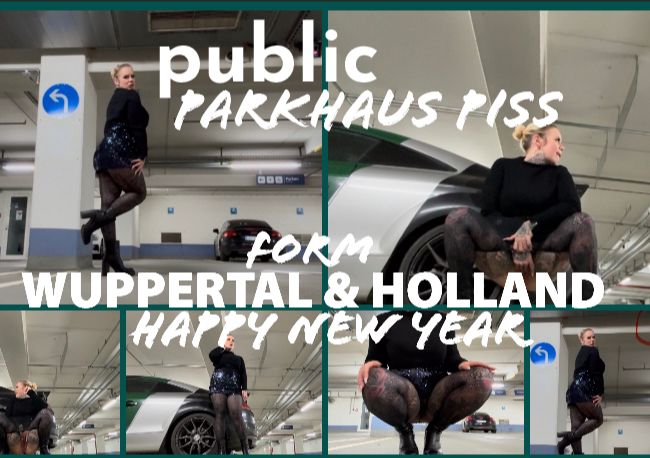Download: SteffiBlond - public PARKHAUS PISS from WUPPERTAL & HOLLAND | happy new year
